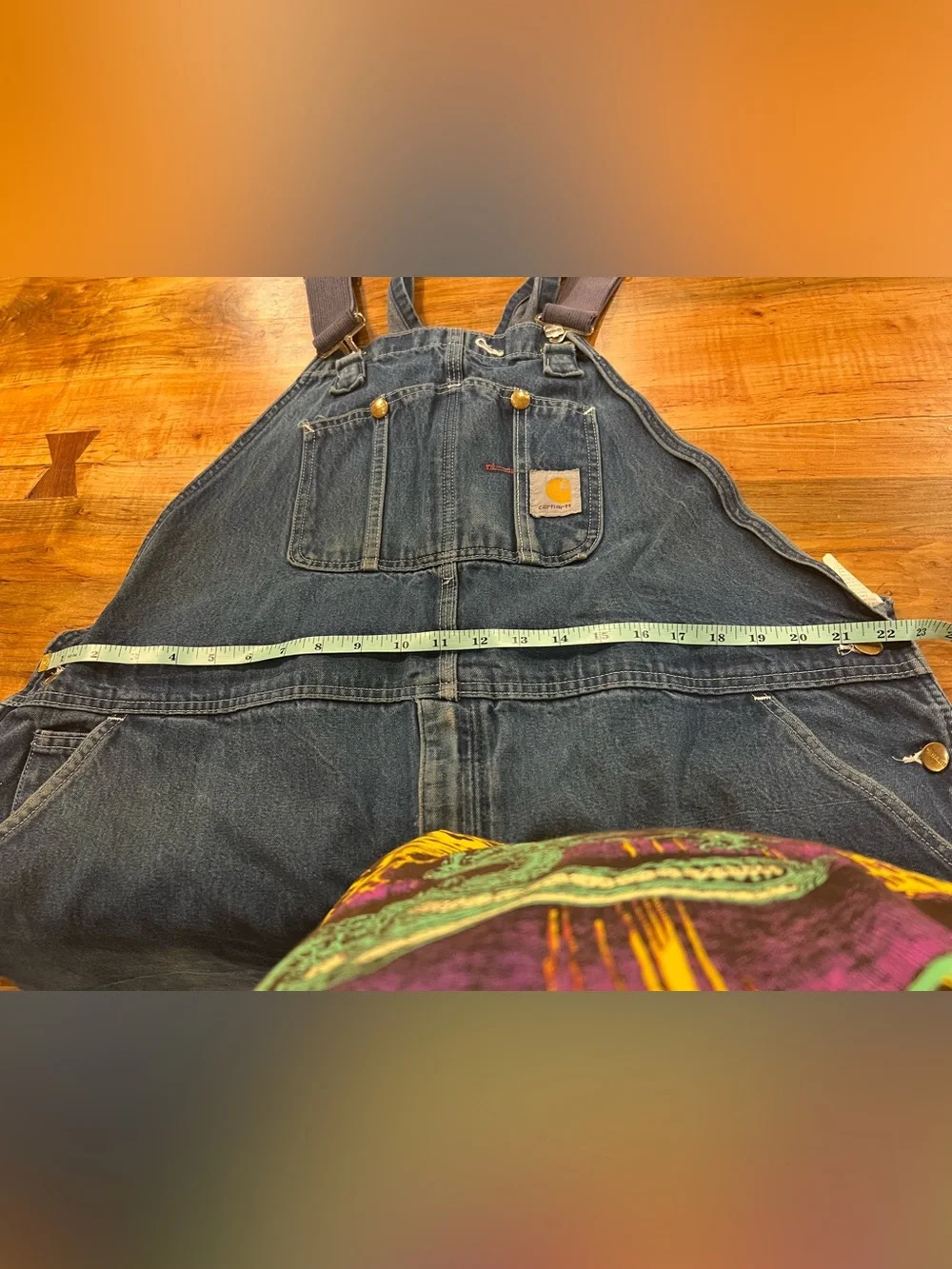 Carhartt Men's Indigo Blue Relaxed Denim Overalls